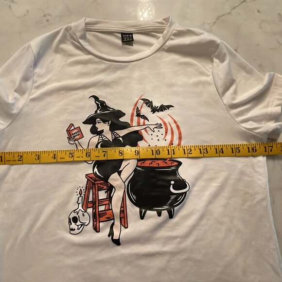 Vintage inspired pinup tee - Skull witch cauldron - Picture 9 of 11